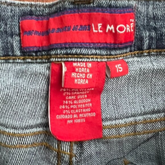 VINTAGE NFL Patch Jeans Oakland, Houston NY Le More sz 15 - Picture 3 of 8